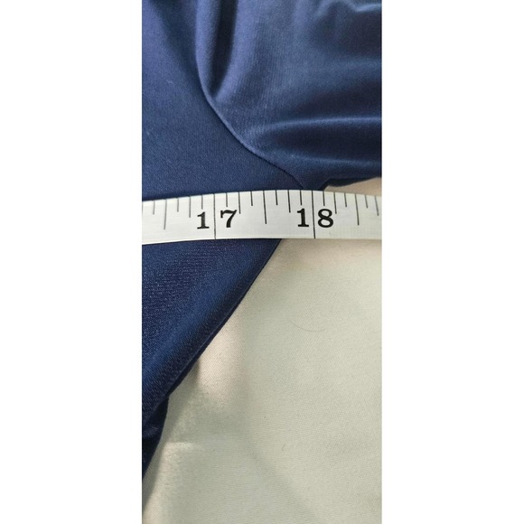 Victoria's Secret Faux Wrap Dress Medium Stretchy‎ V Neck Navy Blue Soft Sexy - Picture 5 of 8